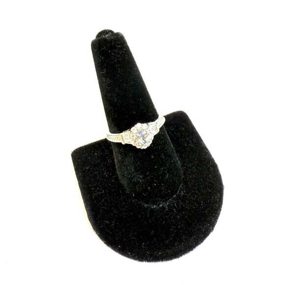 😍"Put a Ring On IT Event" Peacock Tanzanite White Zircon Halo ring - Picture 1 of 1